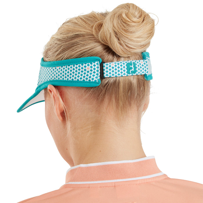 FootJoy Ladies 2026 Golf Visor - Teal Print/Teal