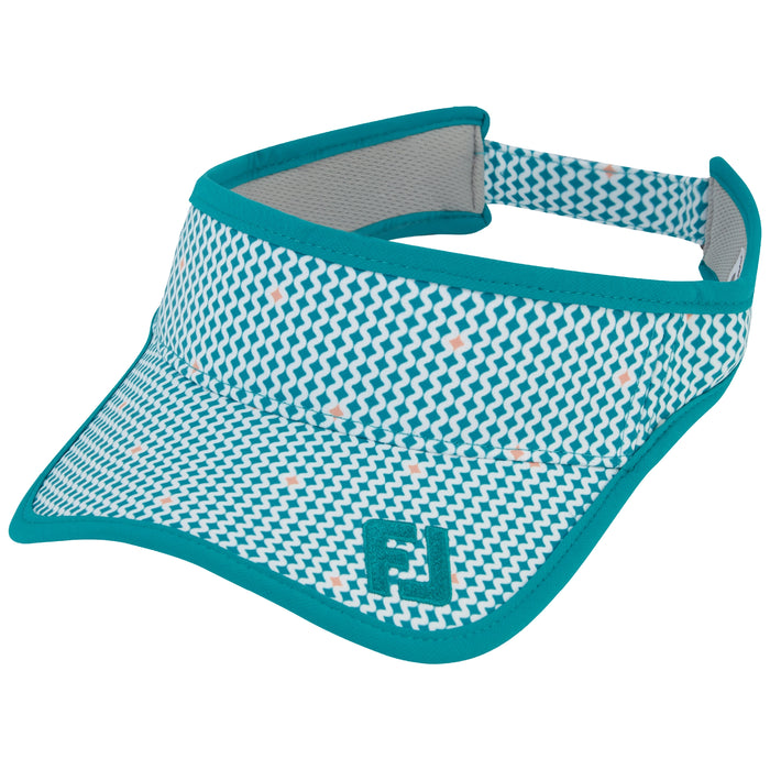 FootJoy Ladies 2026 Golf Visor - Teal Print/Teal