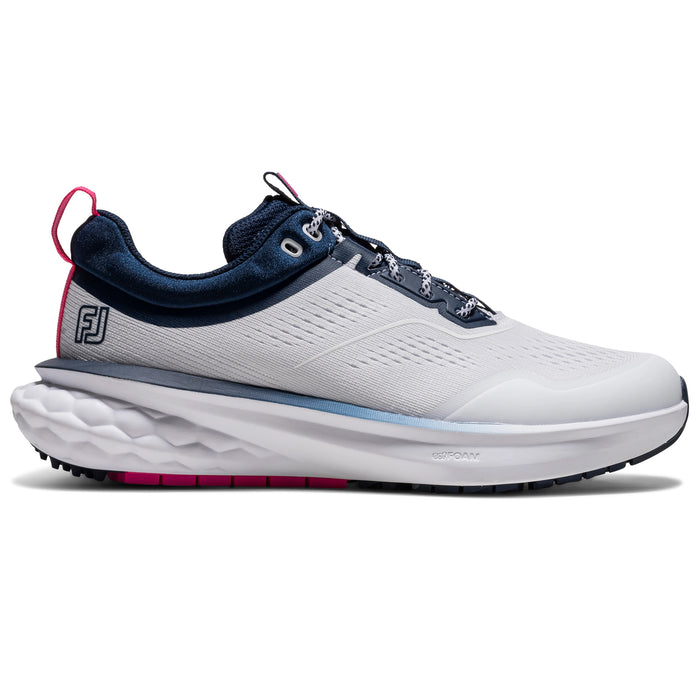 FootJoy Ladies 2026 Quantum Mesh Golf Shoe - White/Navy/Pink