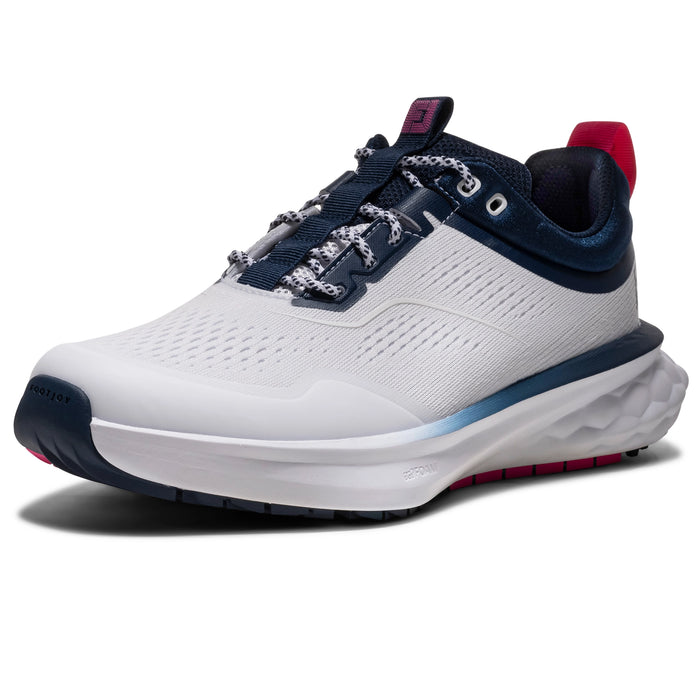 FootJoy Ladies 2026 Quantum Mesh Golf Shoe - White/Navy/Pink