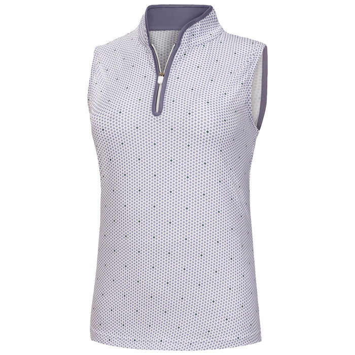 FootJoy Ladies 2026 Sleeveless Printed Tank Top - Dusty Violet
