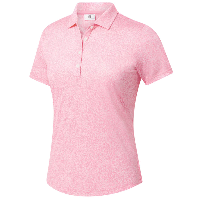 FootJoy Ladies 2026 Speckle Lisle Polo Shirt - Light Pink