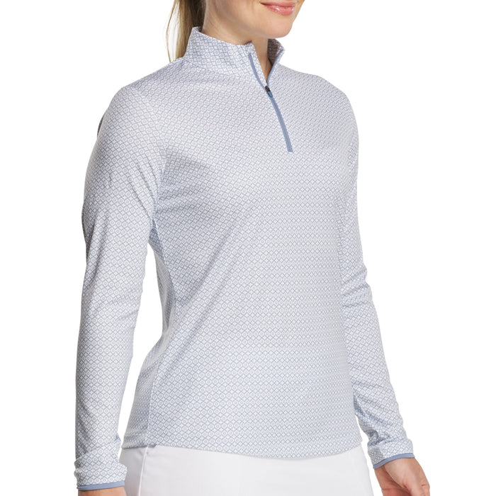 FootJoy Ladies 2026 Sun Protection Printed Quarter-Zip Pullover