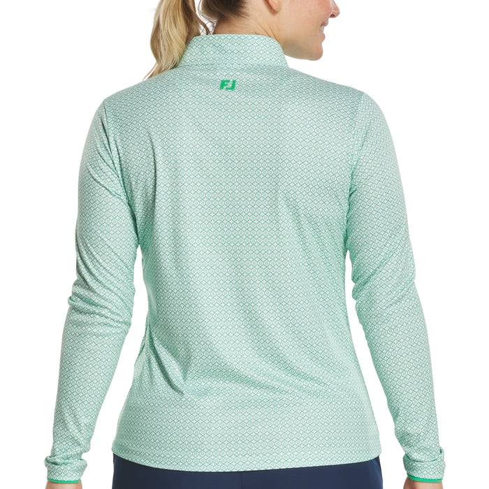 FootJoy Ladies 2026 Sun Protection Printed Quarter-Zip Pullover