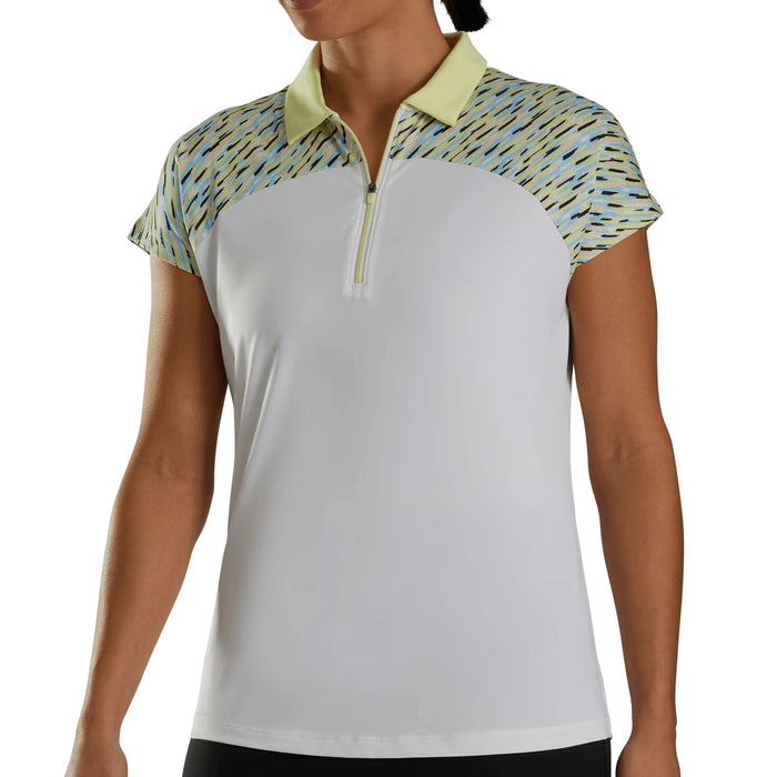 FootJoy Ladies Cap Sleeve Colour Block Polo Shirt