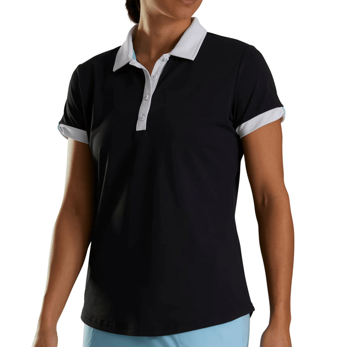 FootJoy Ladies Colour Block Pique Polo Shirt
