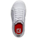 FootJoy Ladies Links Golf Shoe in White/Bone.  View of laces and top of the shoe.
