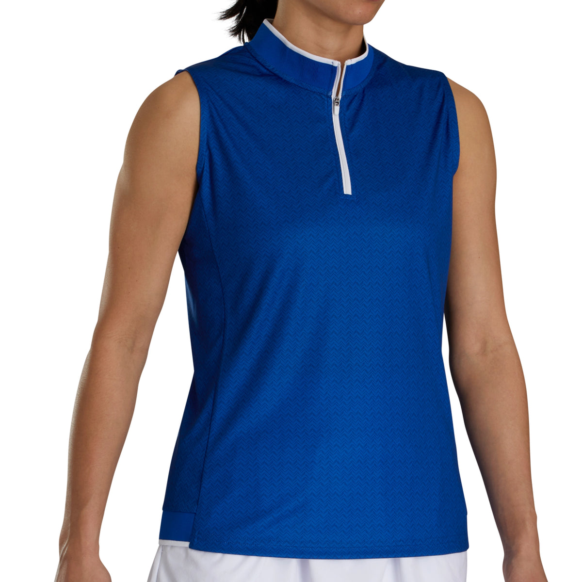 FootJoy Ladies Sleeveless Quarter Zip Printed Shirt — The House of Golf