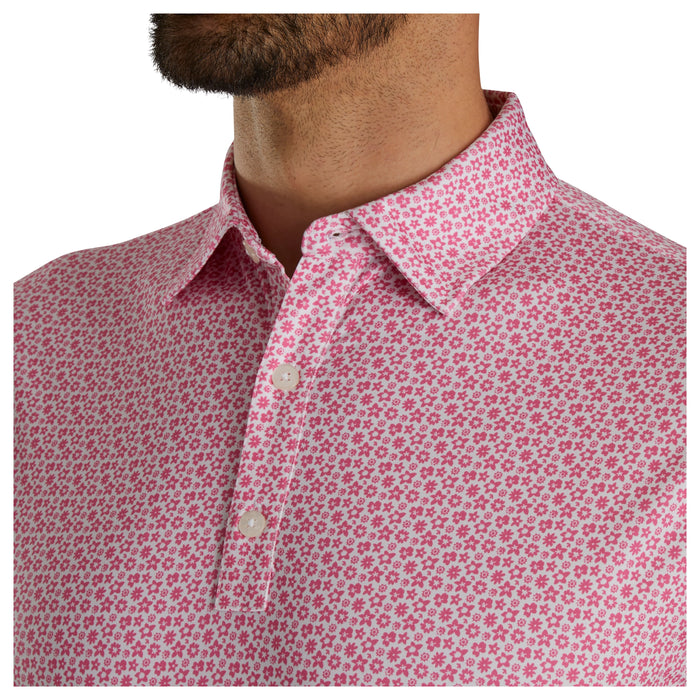 FootJoy Micro-Floral Lisle Polo Shirt