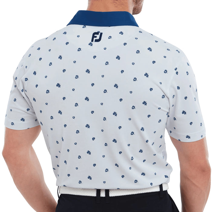 FootJoy Scattered Floral Print Pique Polo Shirt