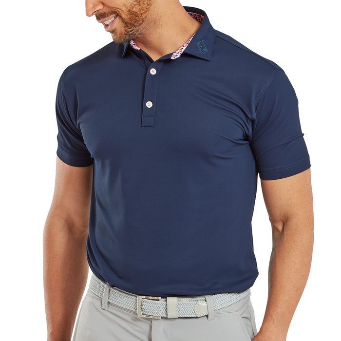 FootJoy Solid with Primrose Trim Self Collar Polo Shirt