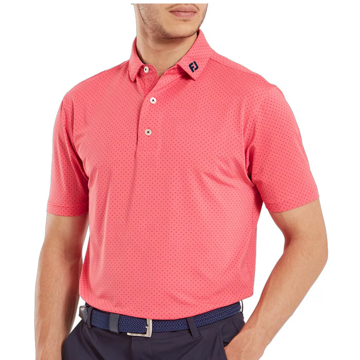 FootJoy Stretch Lisle Dot Print Polo Shirt