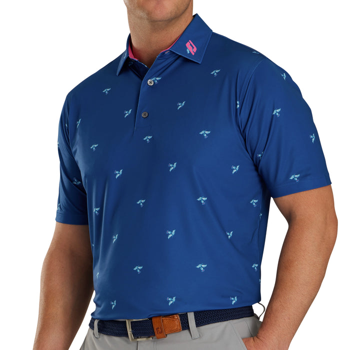 FootJoy Thistle Print Self Collar Polo Shirt