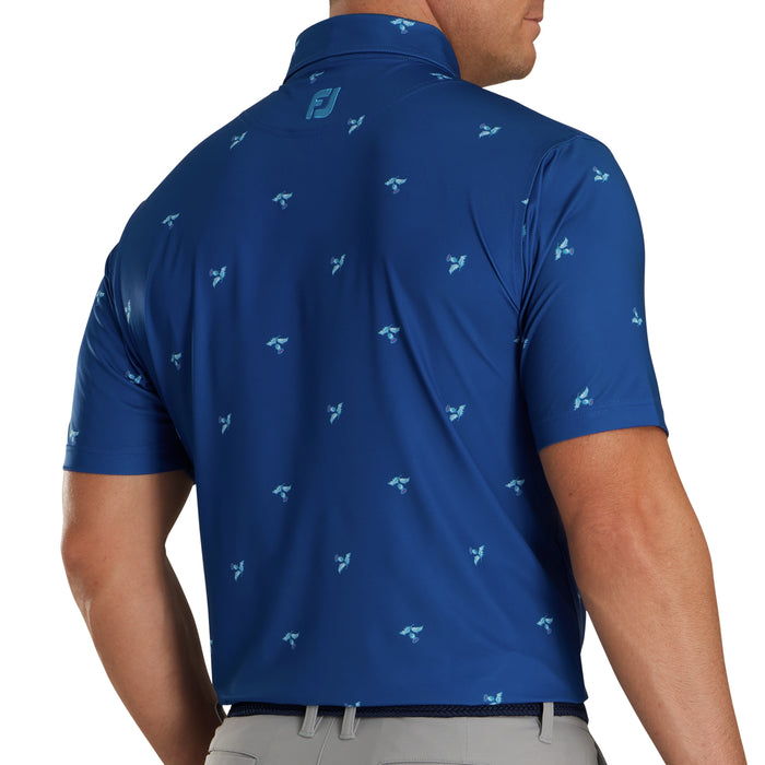 FootJoy Thistle Print Self Collar Polo Shirt