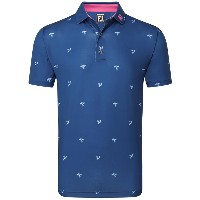 FootJoy Thistle Print Self Collar Polo Shirt