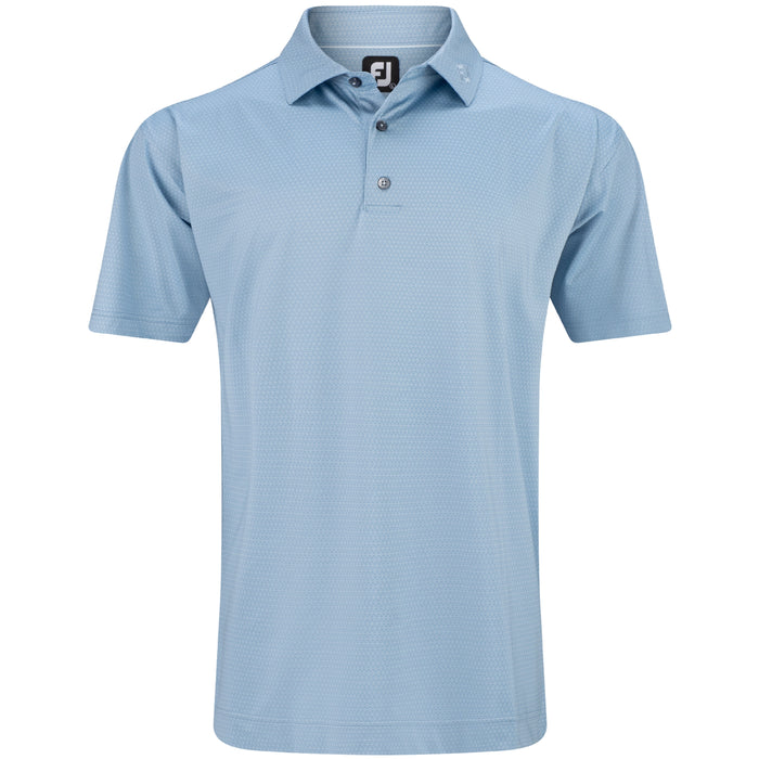 FootJoy Tonal Triangle Print Lisle Self Collar Polo Shirt