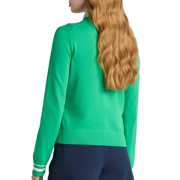 G-Fore Ladies 2026 Suvin Cotton Embroidered Crewneck Pullover - Clover