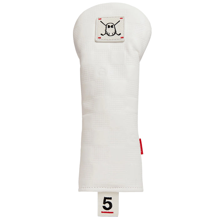 Ghost Golf 2026 Checkered Fairway Wood Headcover - White