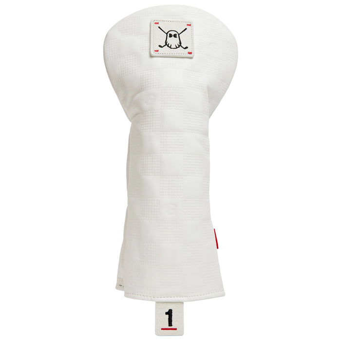 Ghost Golf 2026 Checkered Driver Headcover - White