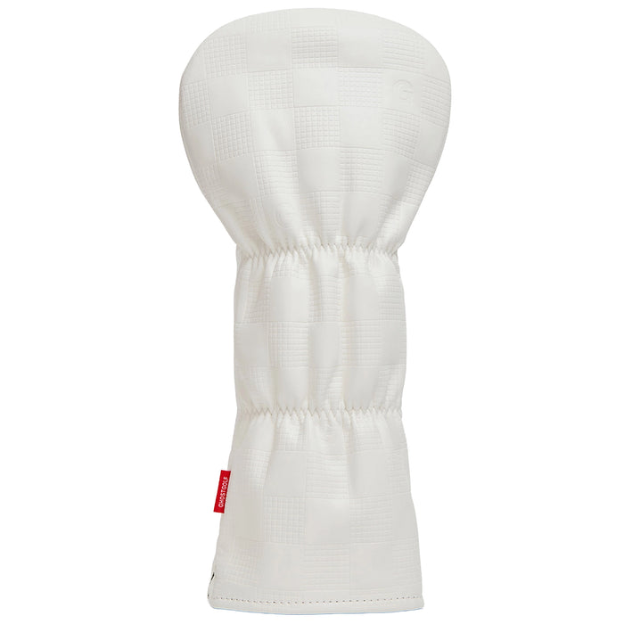 Ghost Golf 2026 Checkered Driver Headcover - White