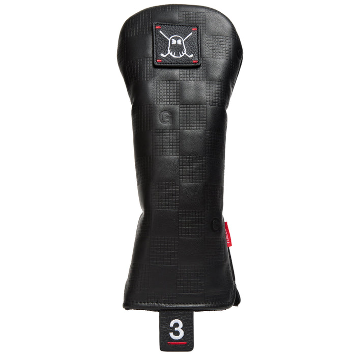 Ghost Golf 2026 Checkered Fariway Wood Head Cover - Black