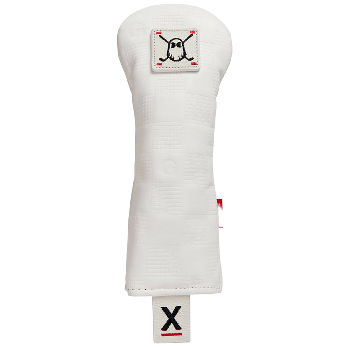 Ghost Golf 2026 Checkered Hybrid Headcover - White