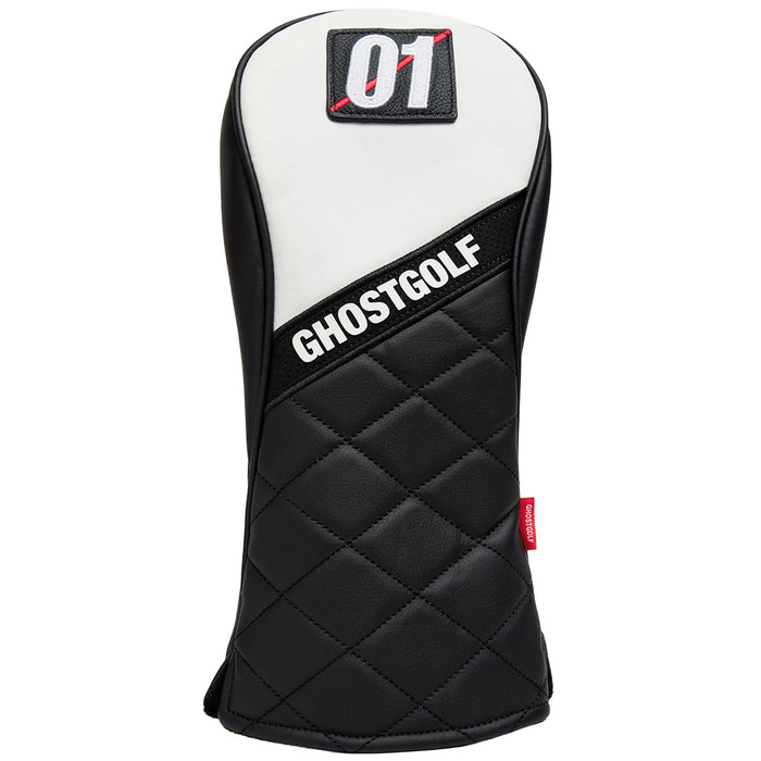 Ghost Golf 2026 Gridline Driver Headcover - White/Black