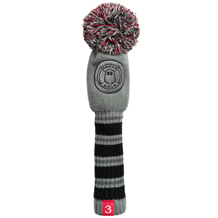 Ghost Golf 2026 Stripe Knit Fairway Wood Headcover - Grey