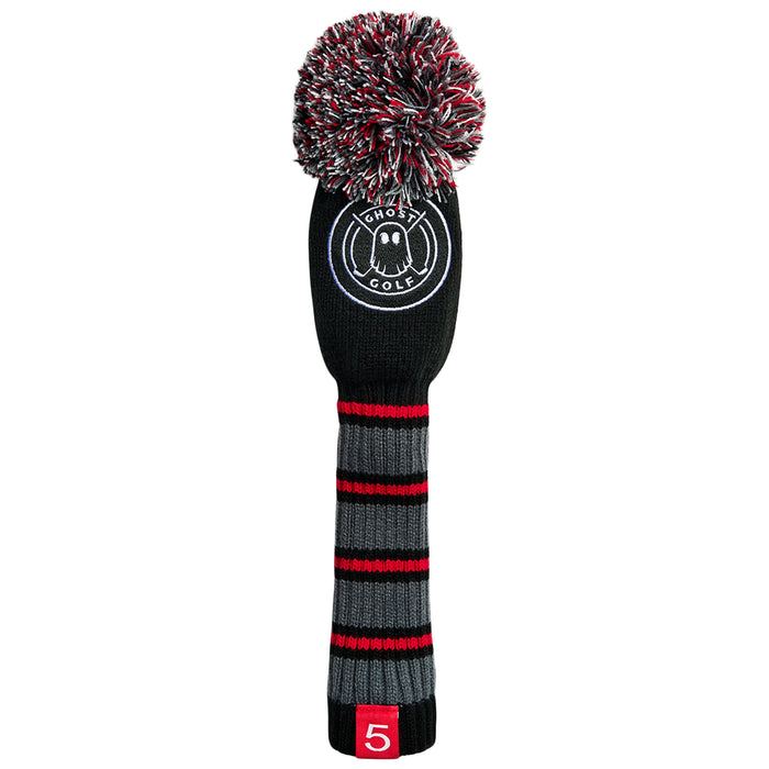 Ghost Golf 2026 Stripe Knit Fairway Wood Headcover - Black