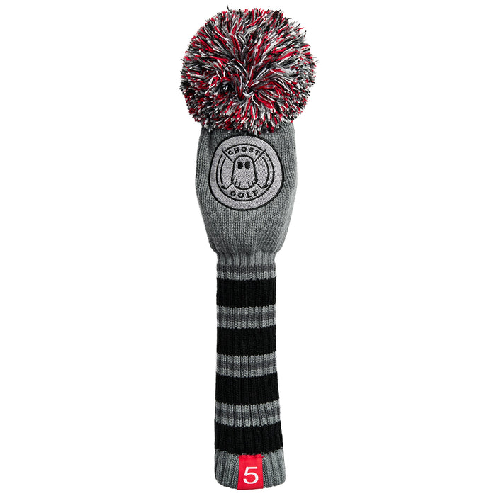 Ghost Golf 2026 Stripe Knit Fairway Wood Headcover - Grey