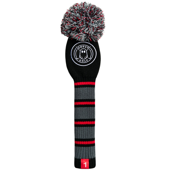 Ghost Golf 2026 Stripe Knit Driver Headcover - Black