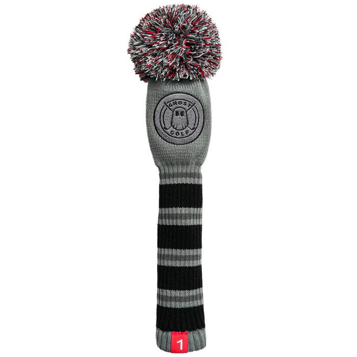 Ghost Golf 2026 Stripe Knit Driver Headcover - Grey