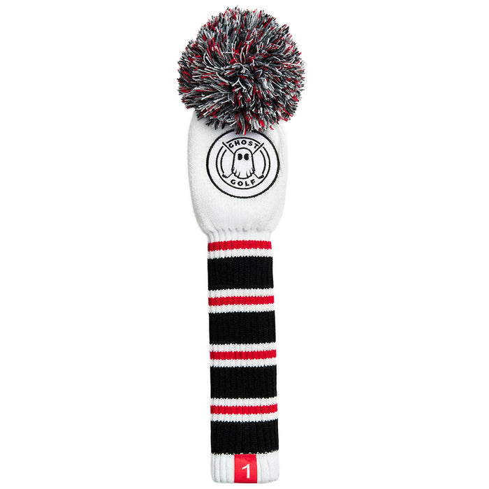 Ghost Golf 2026 Stripe Knit Driver Headcover - White
