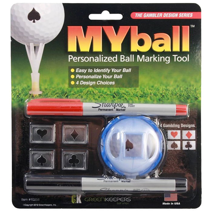 Green Keepers MyBall - The Gambler Series Ball Marking Tool