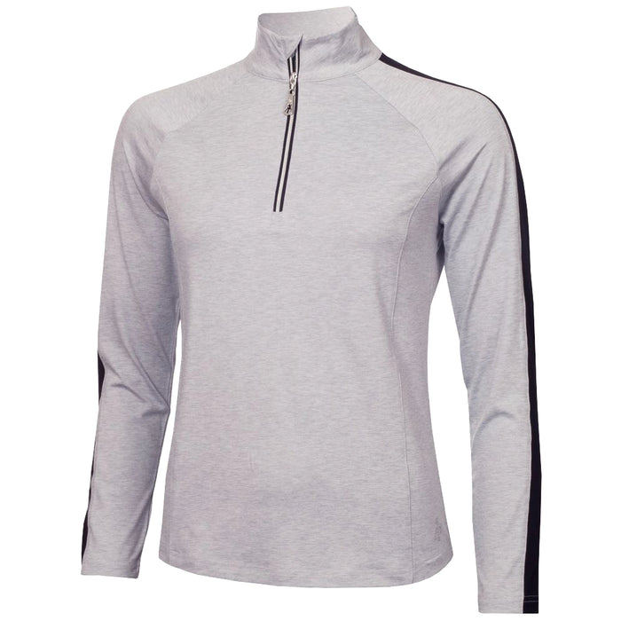 Green Lamb Ladies Kieley Zip Long Sleeve Top