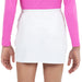 IBKUL Girls Knit Skort in White - A-line shape with front pockets