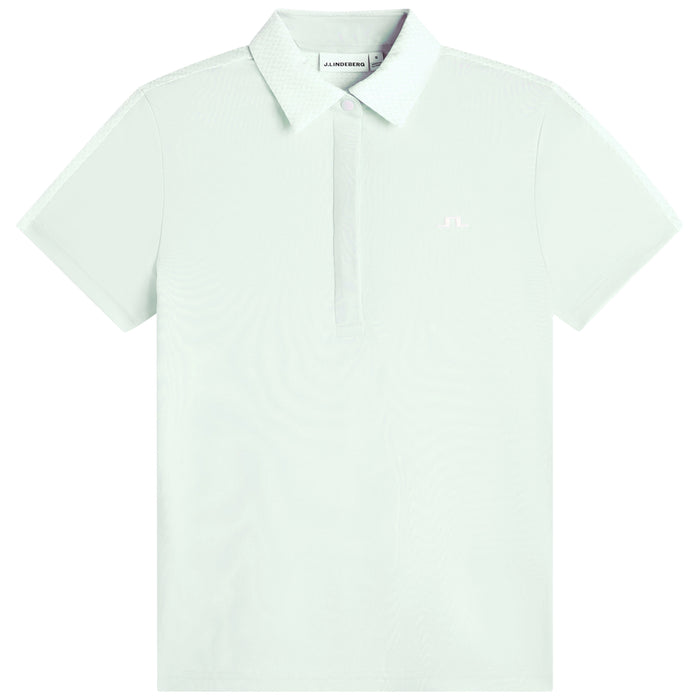 J.Lindeberg Ladies 2026 Cara Print Polo Shirt - Subtle Green