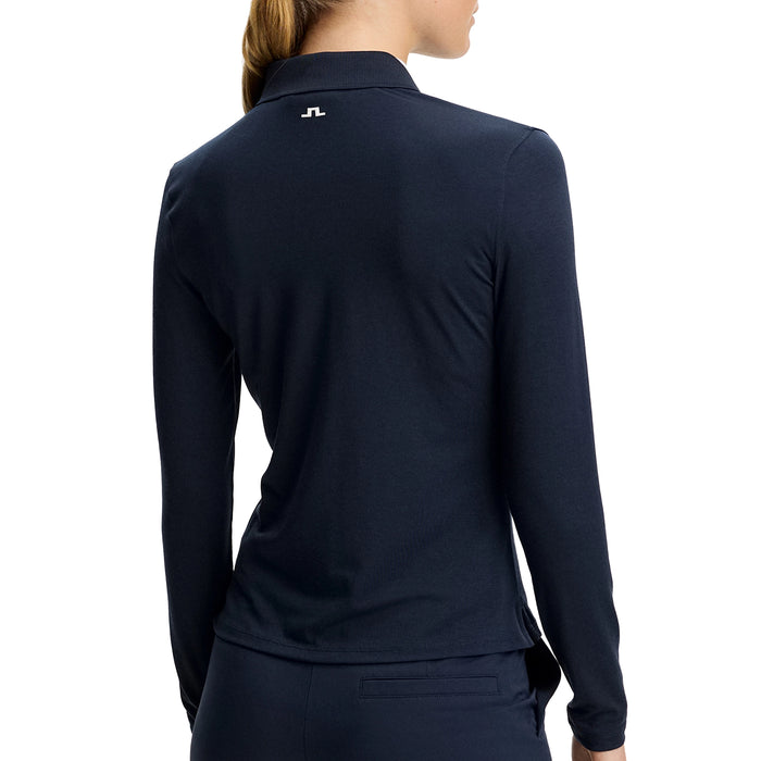 J.Lindberg Ladies 2026 Flor Long Sleeve Polo Shirt - Navy