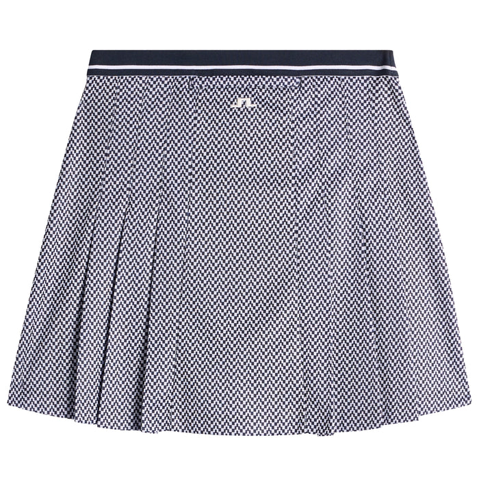 J.Lindeberg Ladies 2026 Harlow Print Skort - Bridge Stack Heather Navy S