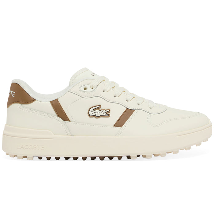Lacoste 2026 T-Clip Golf Shoes - Off White/Brown