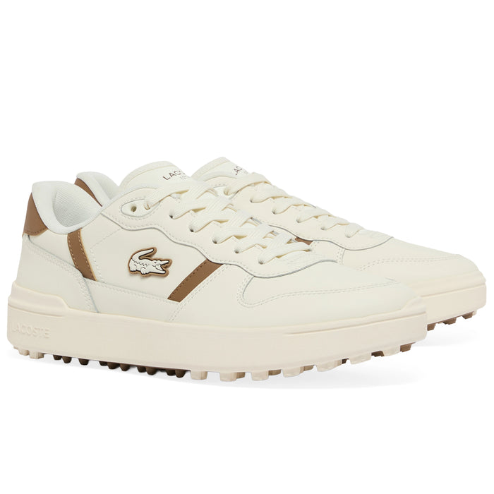 Lacoste 2026 T-Clip Golf Shoes - Off White/Brown