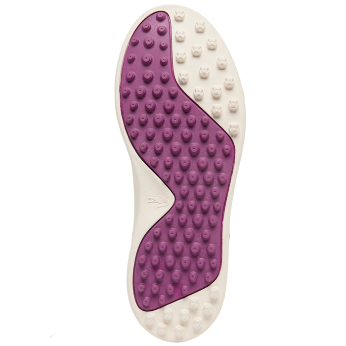 Lacoste Ladies 2026 T-Clip Golf Shoes - Off White/Purple