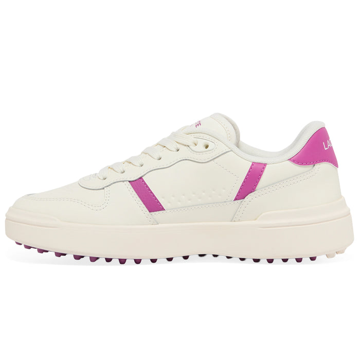 Lacoste Ladies 2026 T-Clip Golf Shoes - Off White/Purple