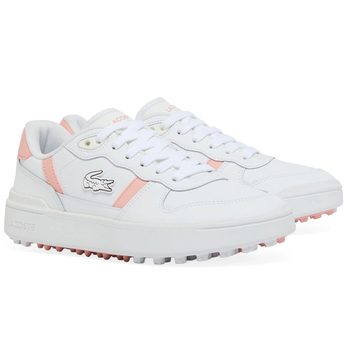 Lacoste Ladies T-Clip Golf Shoes - White/Pink