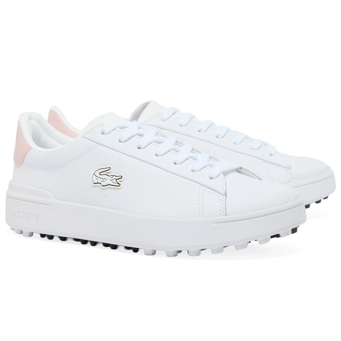 Lacoste Ladies 2026 Carnaby Golf Shoes - White/Light Pink
