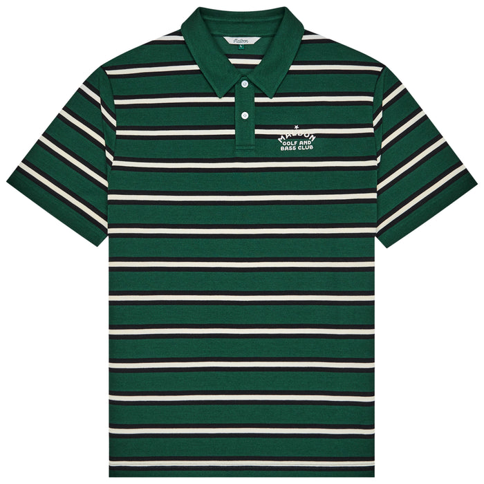 Malbon 2026 Fairway Bass Club Polo Shirt - Forest Stripe