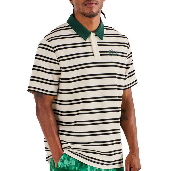 Malbon 2026 Fairway Bass Club Polo Shirt - Ivory Stripe