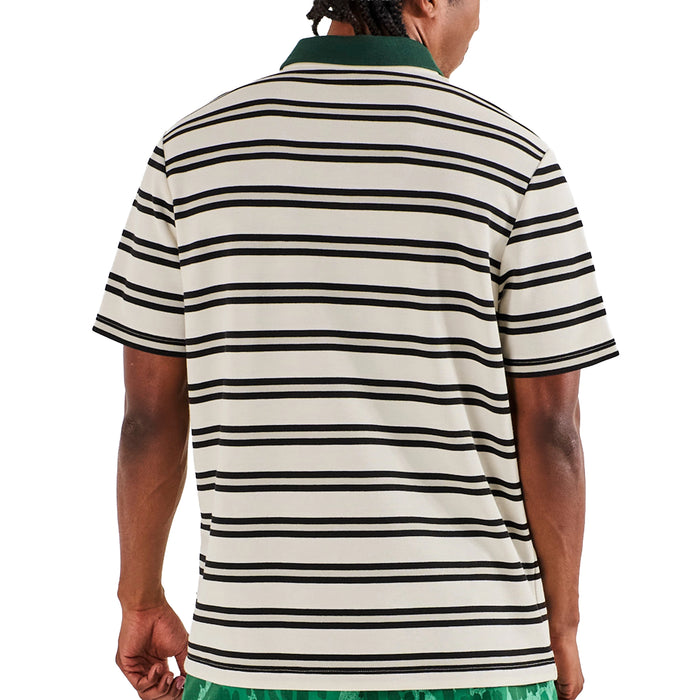 Malbon 2026 Fairway Bass Club Polo Shirt - Ivory Stripe