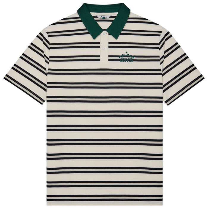 Malbon 2026 Fairway Bass Club Polo Shirt - Ivory Stripe
