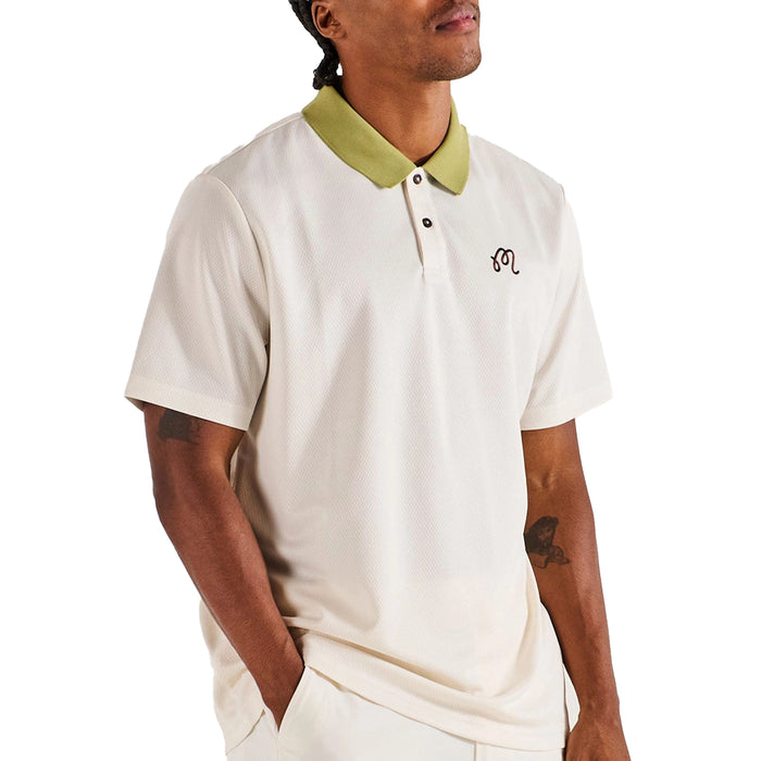 Malbon 2026 Fairway Hex Polo Shirt - Ivory
